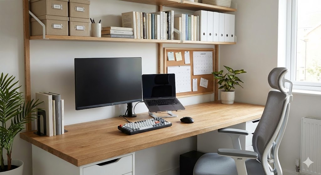 Organized and productive home office